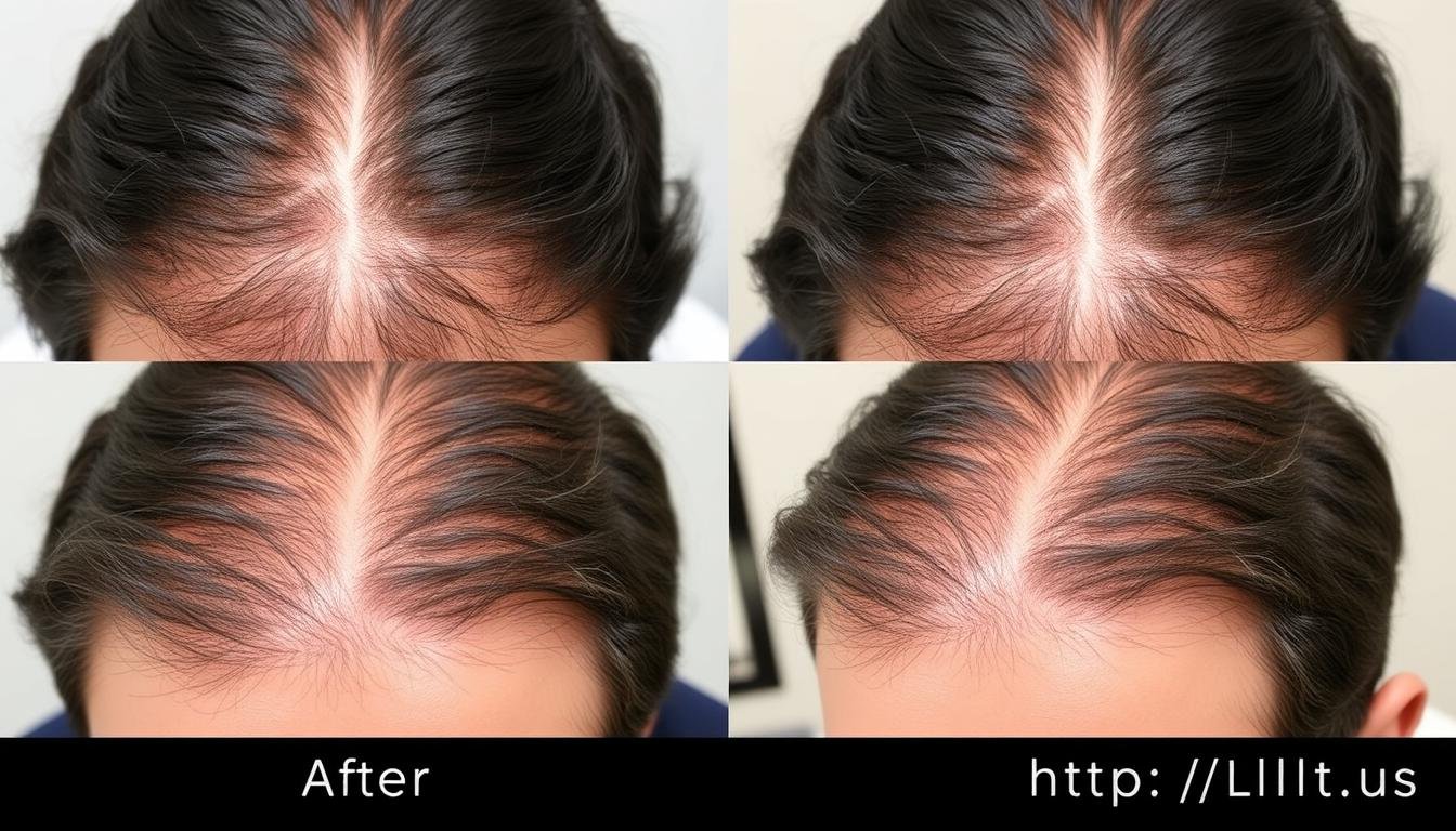 Before and after results from LLLT Laser therapy users