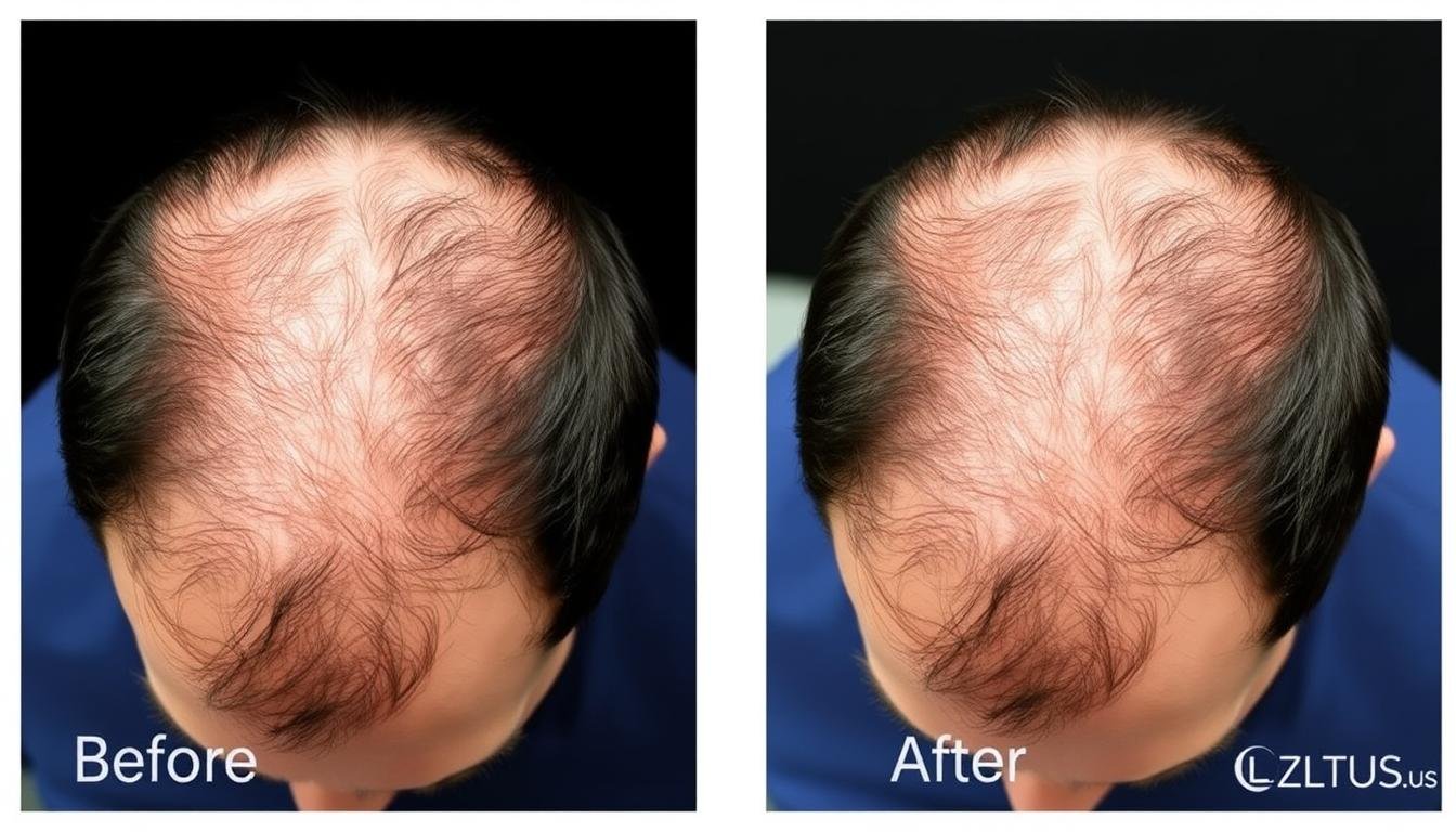 Before and after results from MAIKONG LLLT Cap treatment