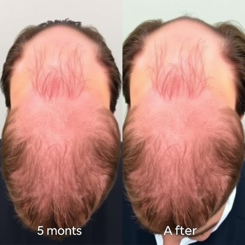 Before and after results from MAIKONG LLLT Comb Device