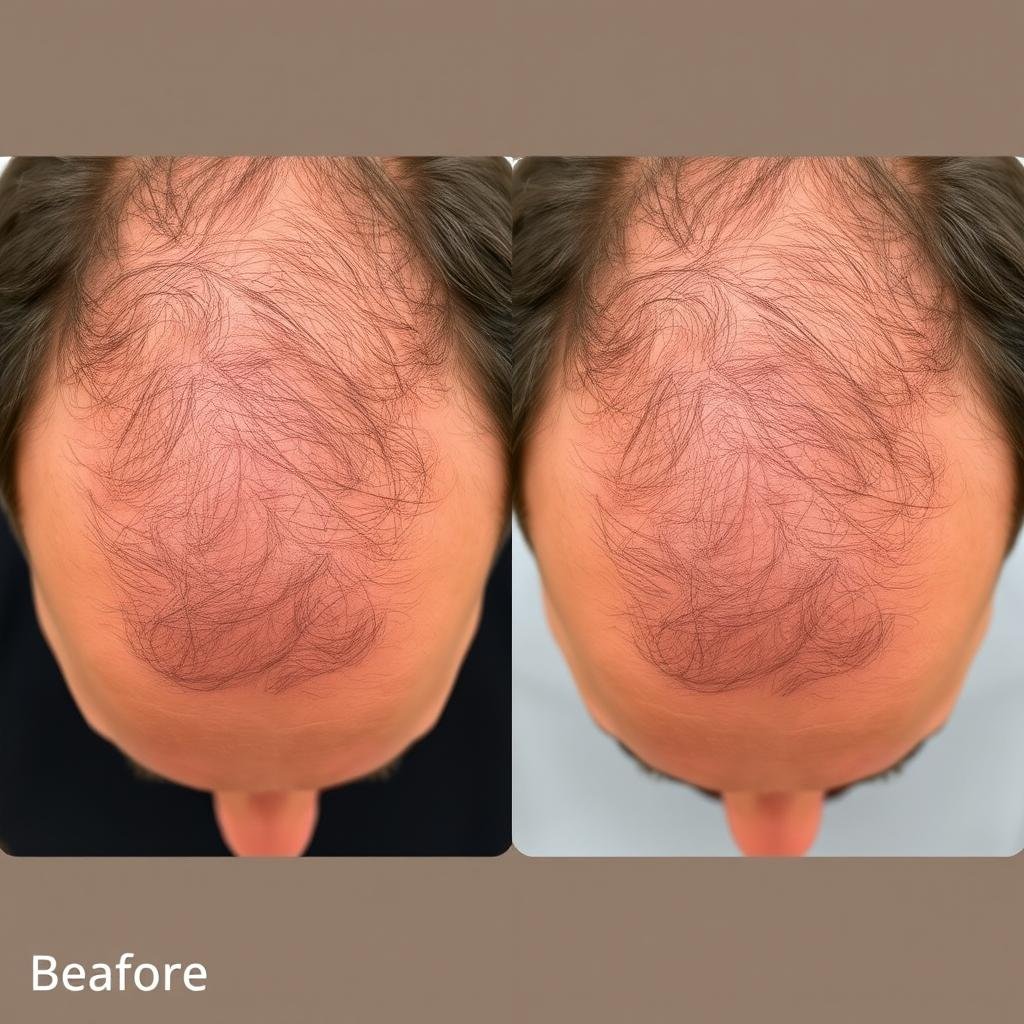 Before and after results from using LLLT Laser Devices