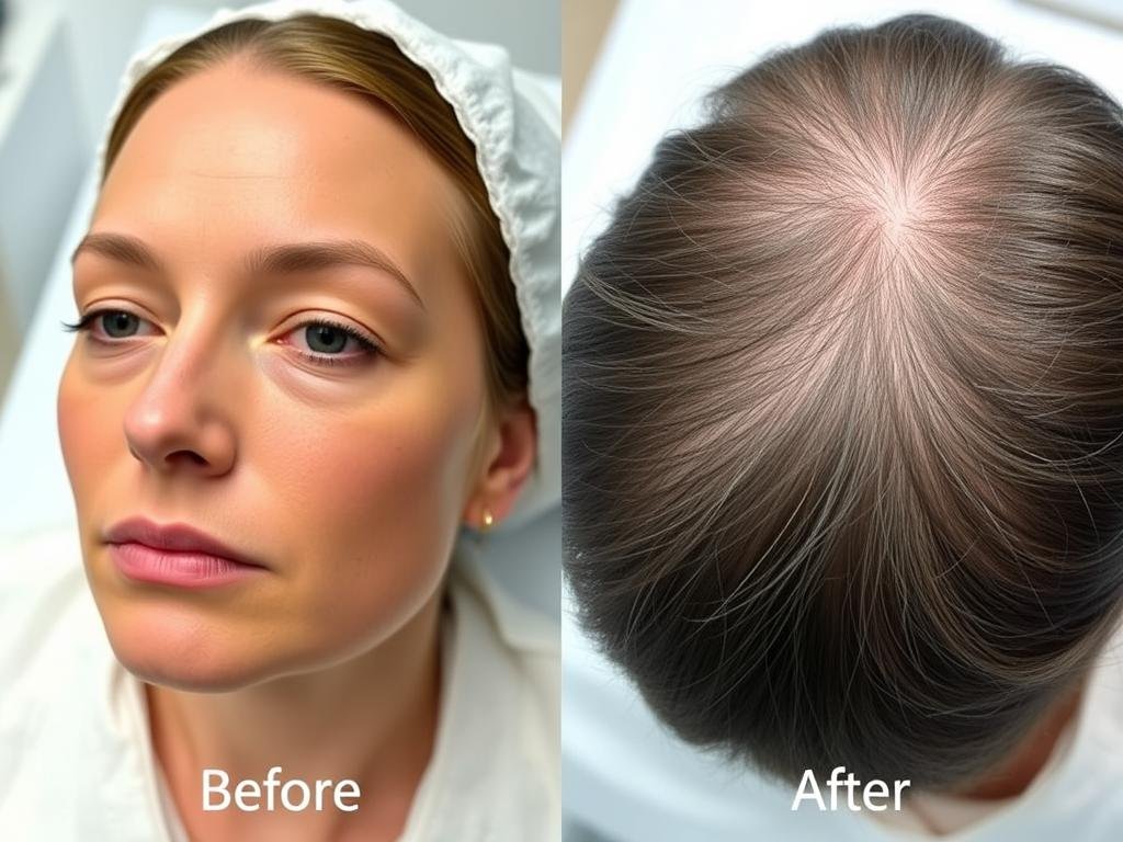 Before and after results of LLLT therapy with minimal side effects