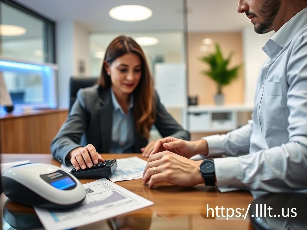 Business owner calculating LLLT Cap profit margins