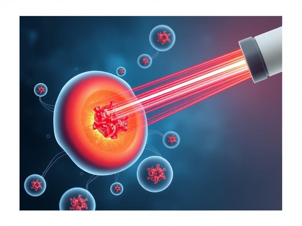 Cellular response to LLLT therapy showing mitochondrial activation