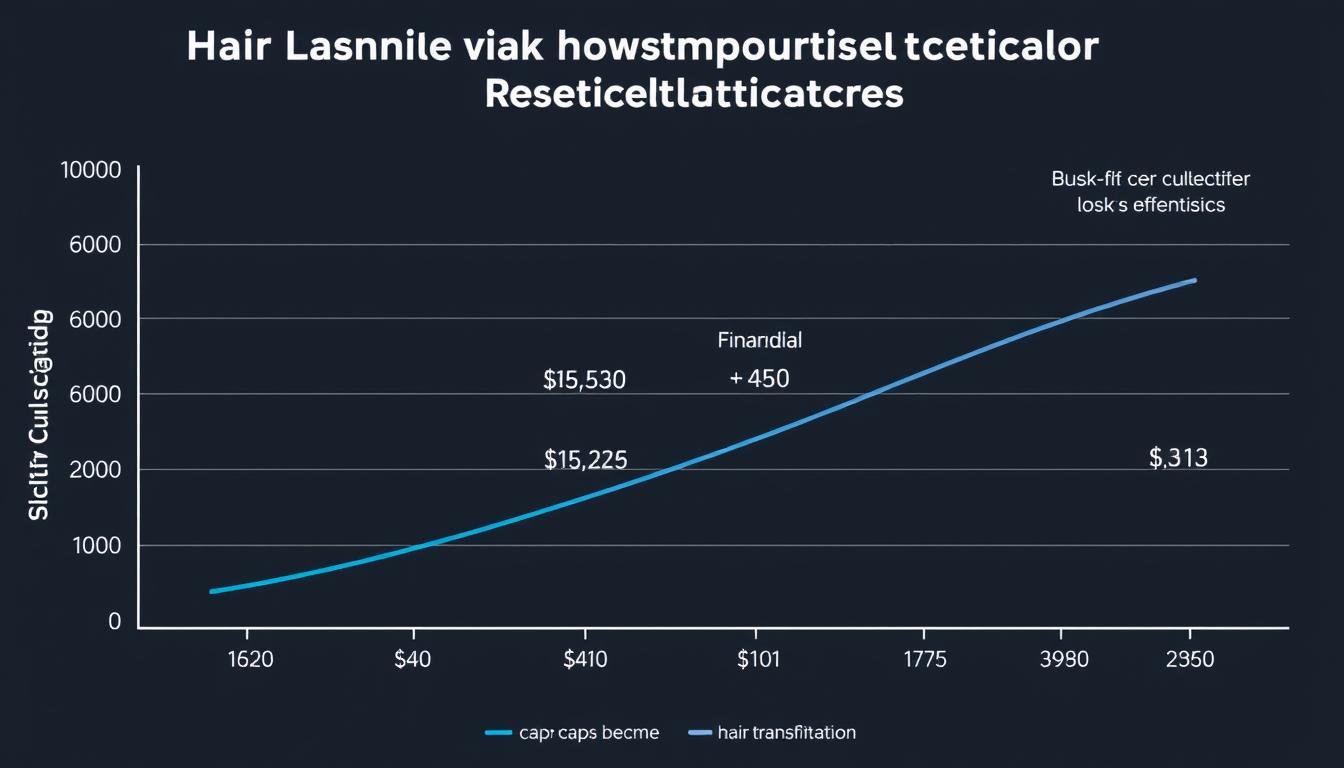 Chart comparing long-term costs of different hair loss treatments including LLLT caps