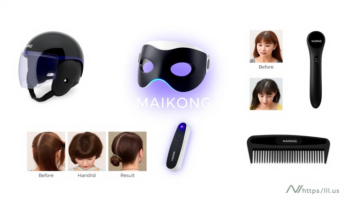 Collection of MAIKONG LLLT devices with before and after results Collection of MAIKONG LLLT devices with before and after results