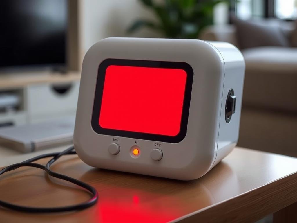 Compact LLLT red light therapy home device