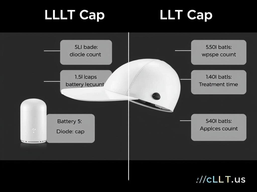 Comparison of different LLLT Cap models showing their features