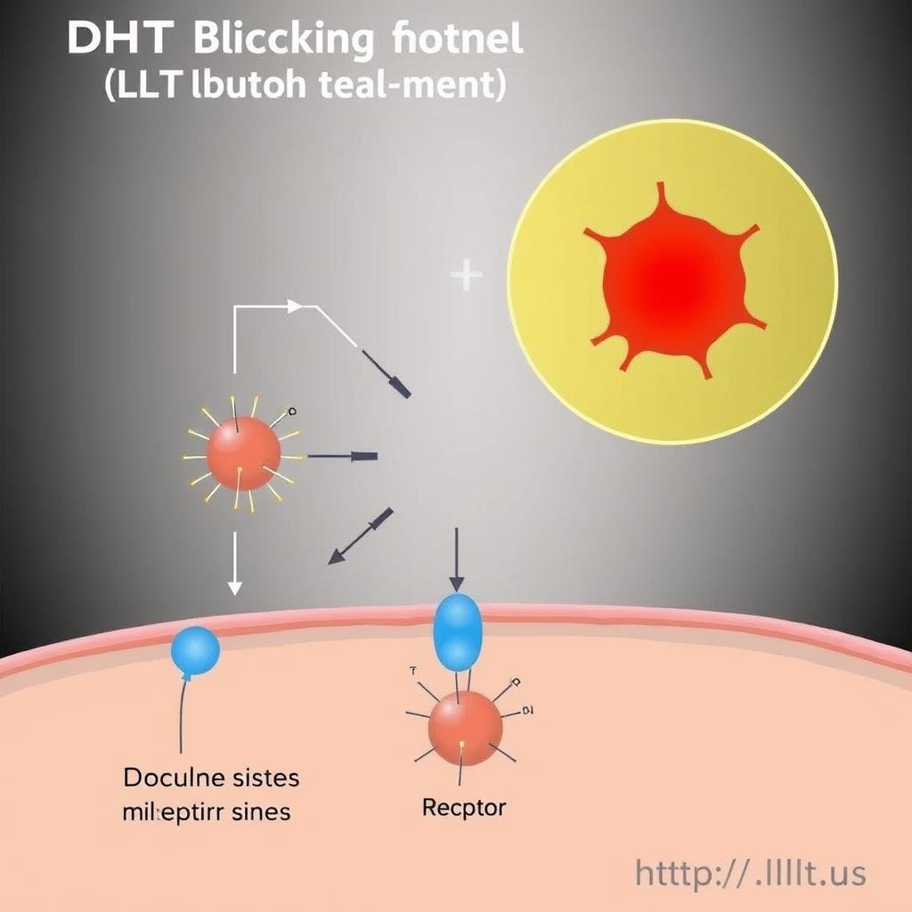 DHT blocking mechanism in hair follicles