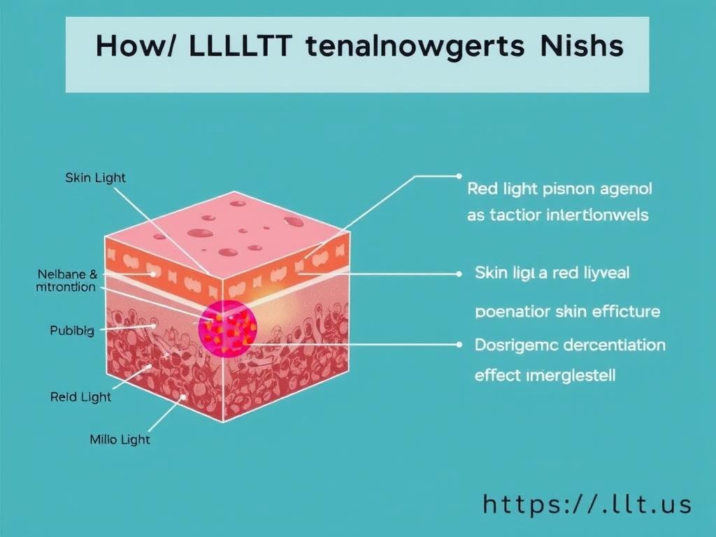 Diagram showing how LLLT Home Device technology works at the cellular level Diagram showing how LLLT Home Device technology works at the cellular level