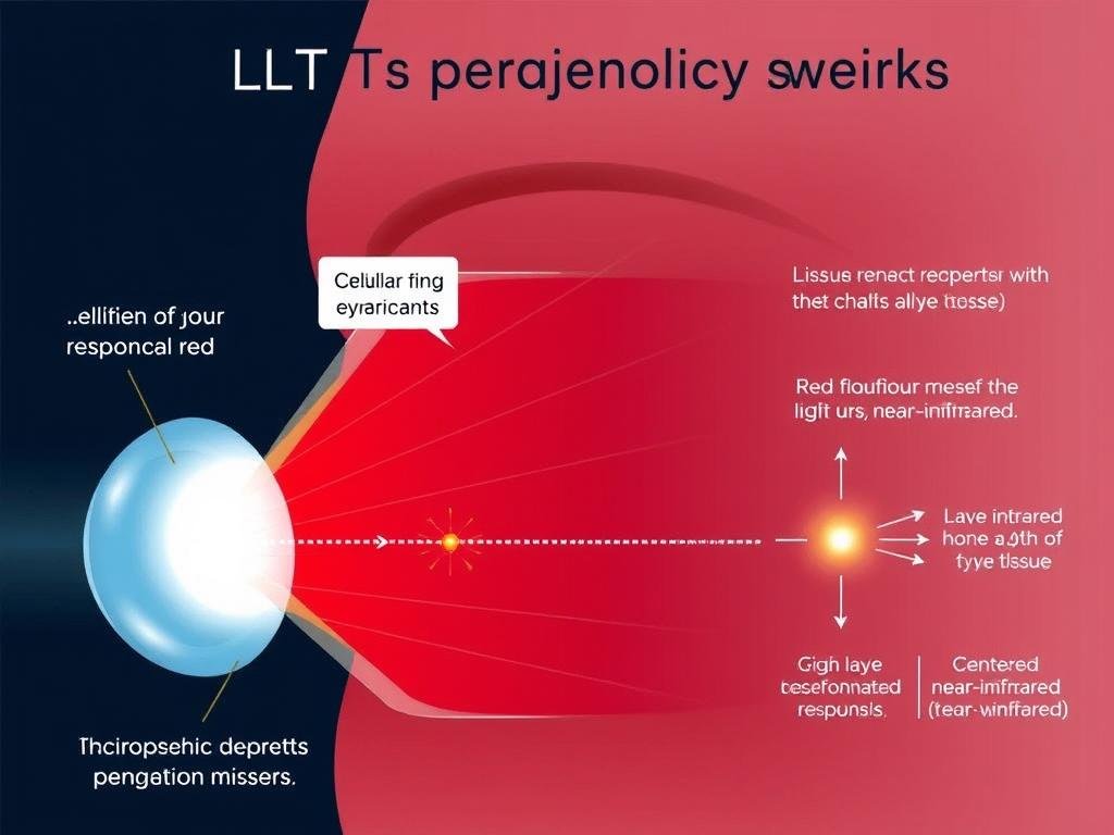 Diagram showing how LLLT technology works on eye tissues