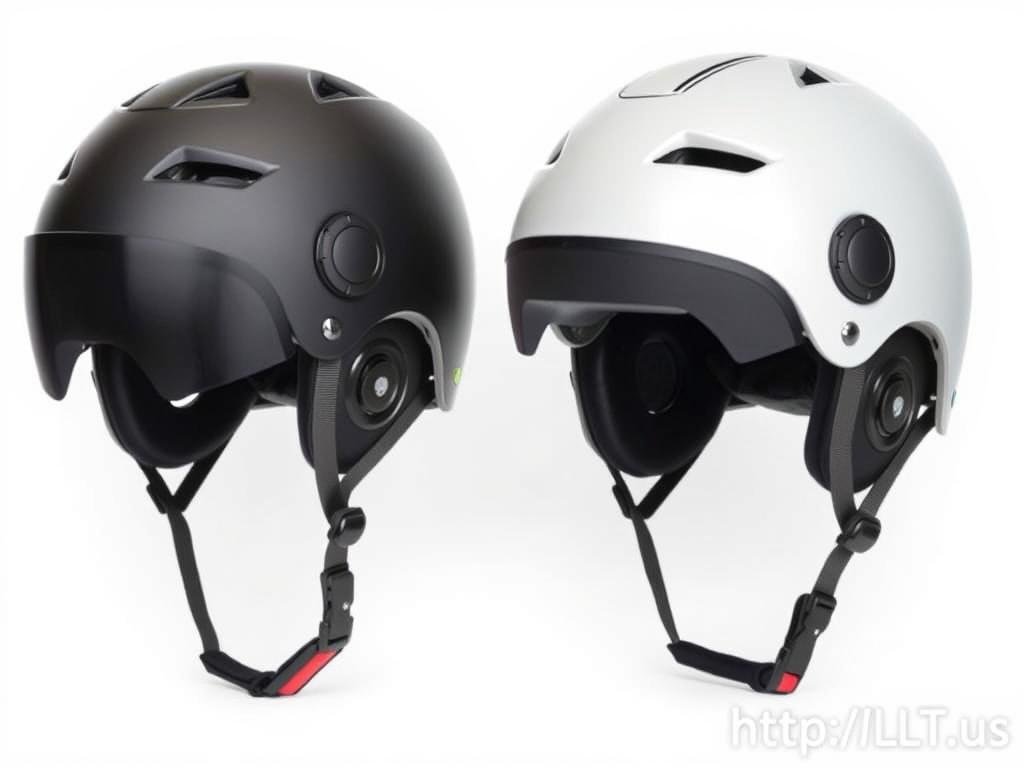 Different LLLT Helmet models showing various design features