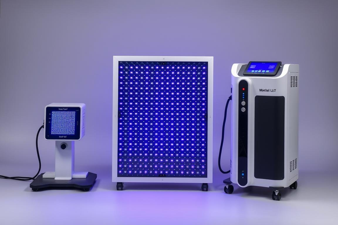 Different LLLT device types for various treatment areas