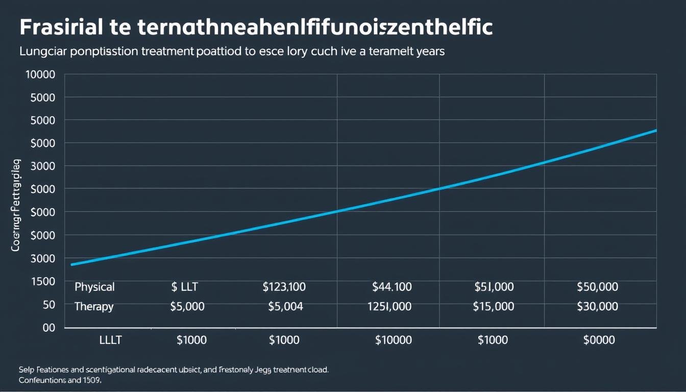 Graph comparing long-term costs of LLLT versus other treatment modalities