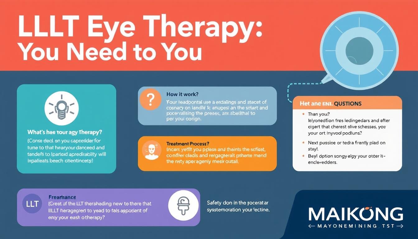 Infographic explaining common questions about LLLT Eye Therapy
