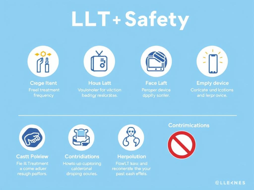 Infographic showing LLLT safety guidelines and best practices Infographic showing LLLT safety guidelines and best practices