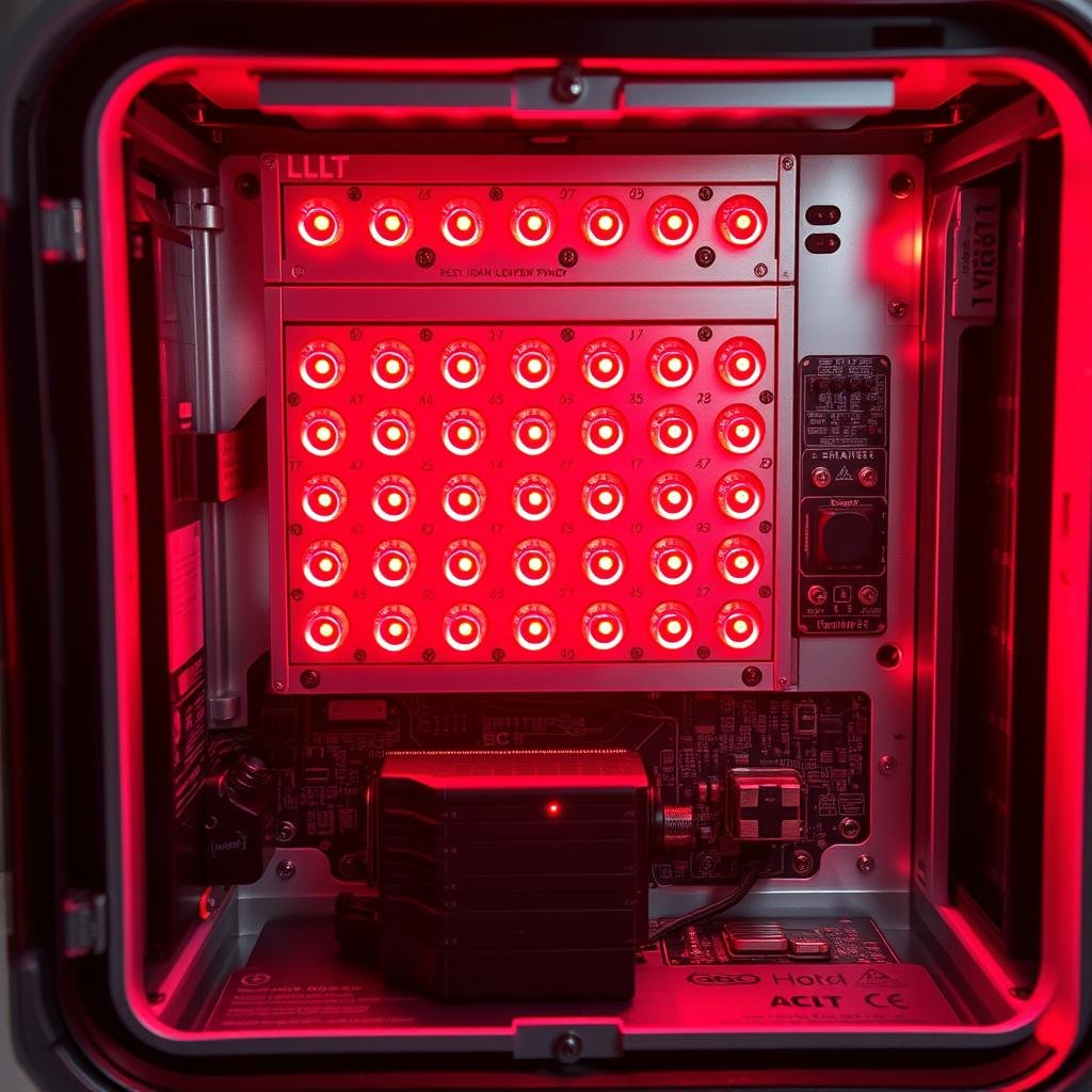 Internal components of an LLLT Device showing diodes and circuitry
