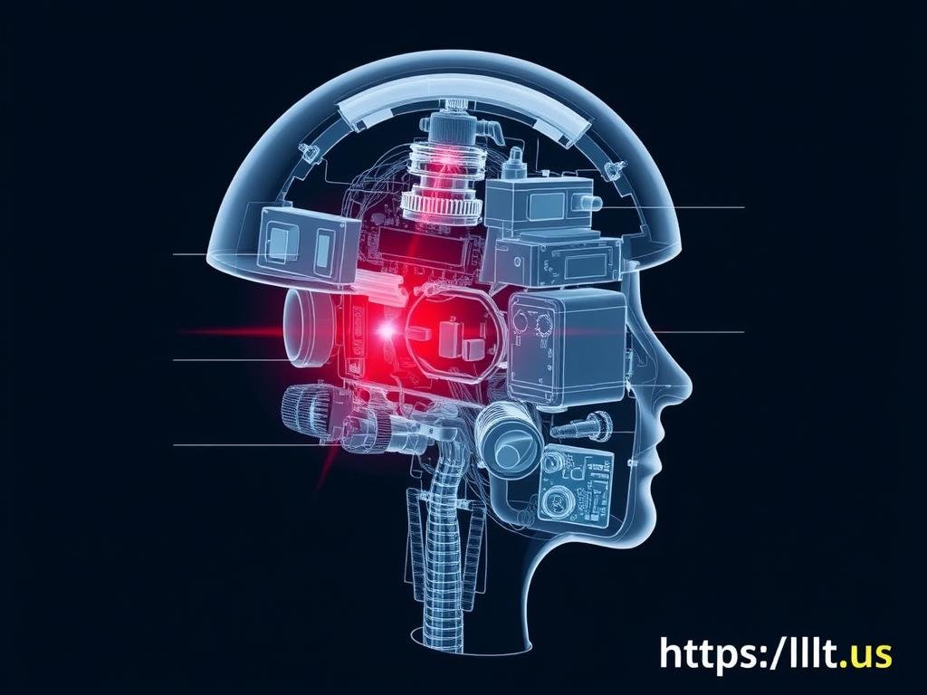 Internal components of an LLLT Helmet showing laser diode arrangement