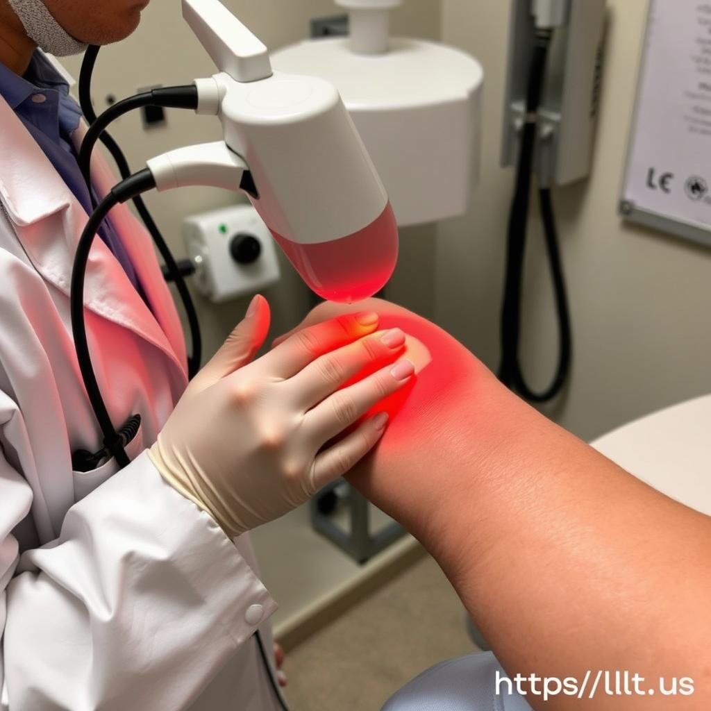 LLLT Device accelerating wound healing process