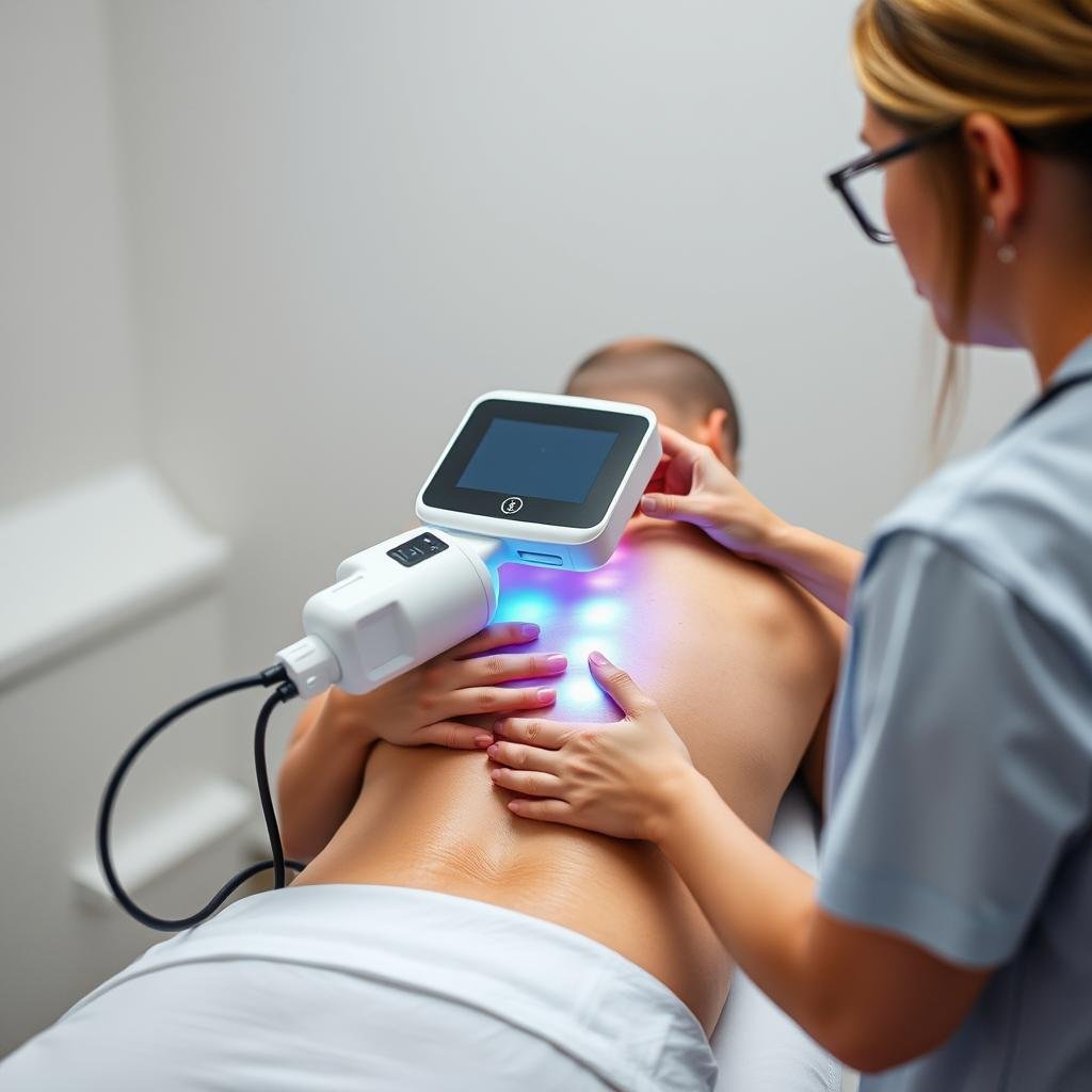 LLLT Device being used for pain management therapy