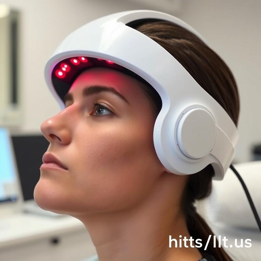 LLLT Device helmet for hair regrowth treatment
