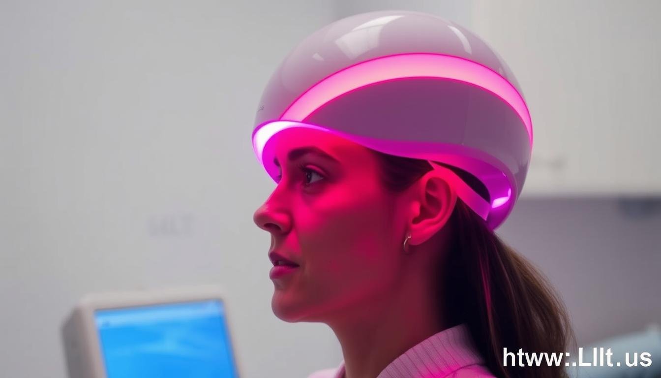 LLLT Helmet being used to treat hair loss