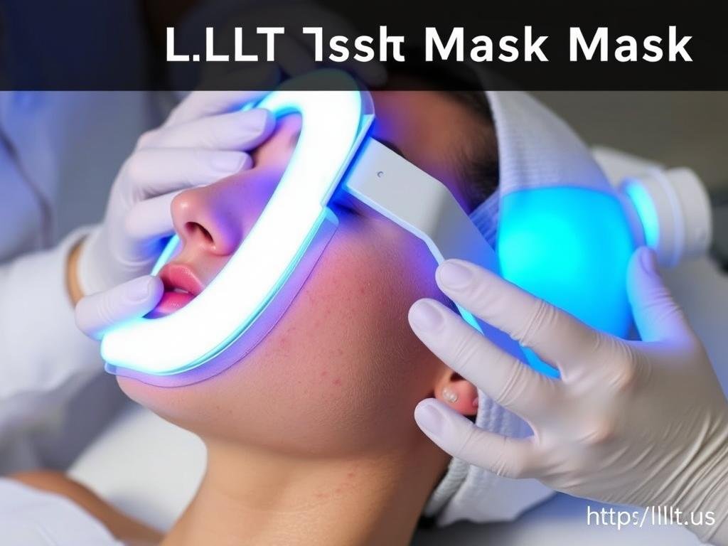 LLLT Mask being used for acne treatment