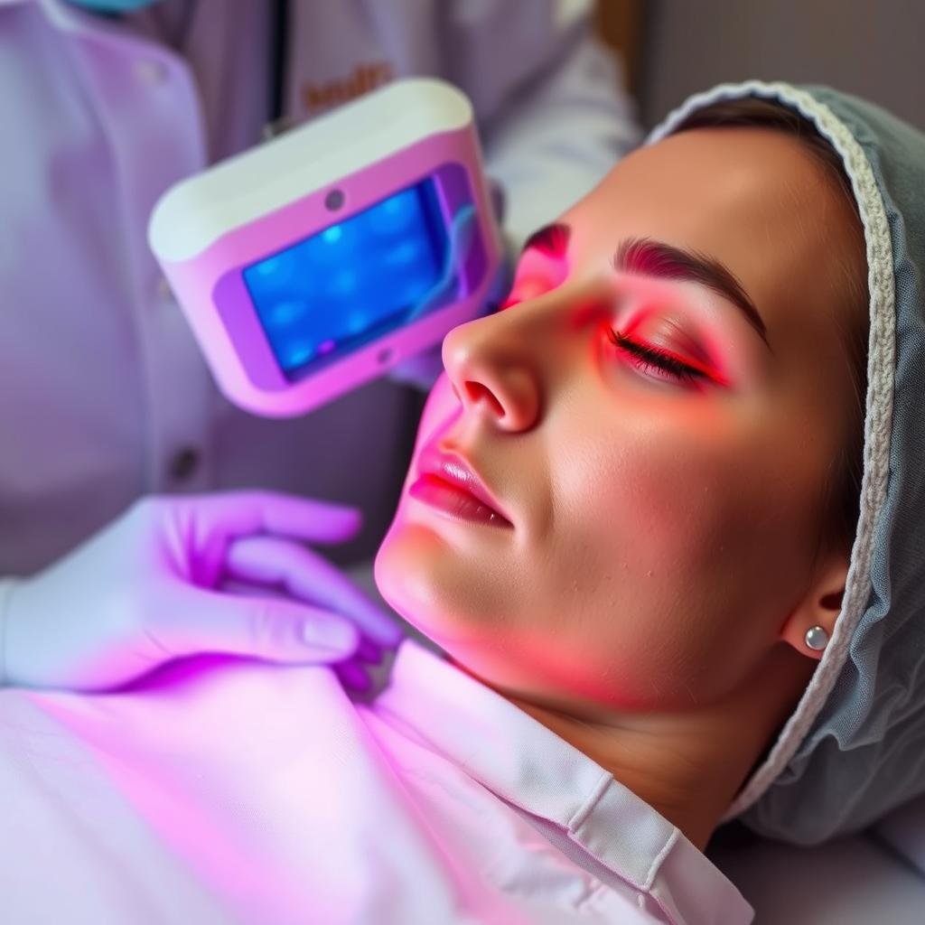 LLLT clothing being used for skin treatment