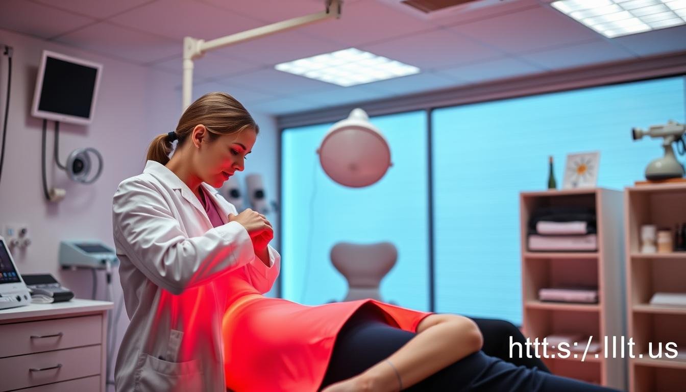 LLLT clothing being used in a clinical setting