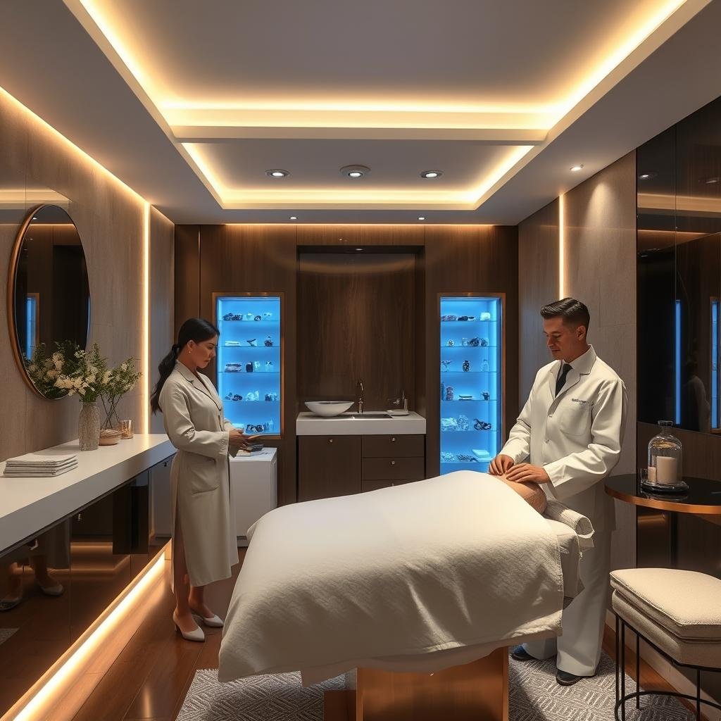 LLLT clothing being used in a medical spa setting