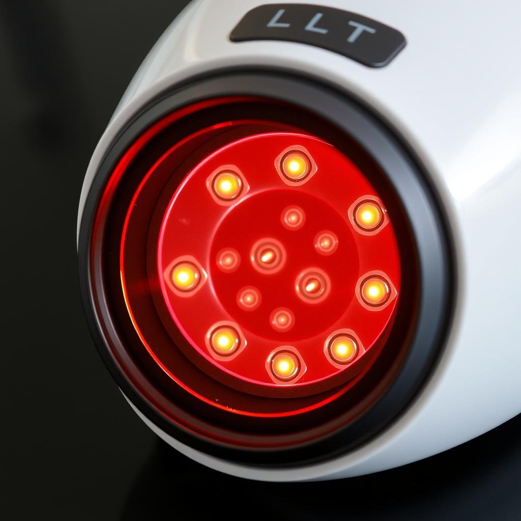 LLLT laser cap with visible diodes inside