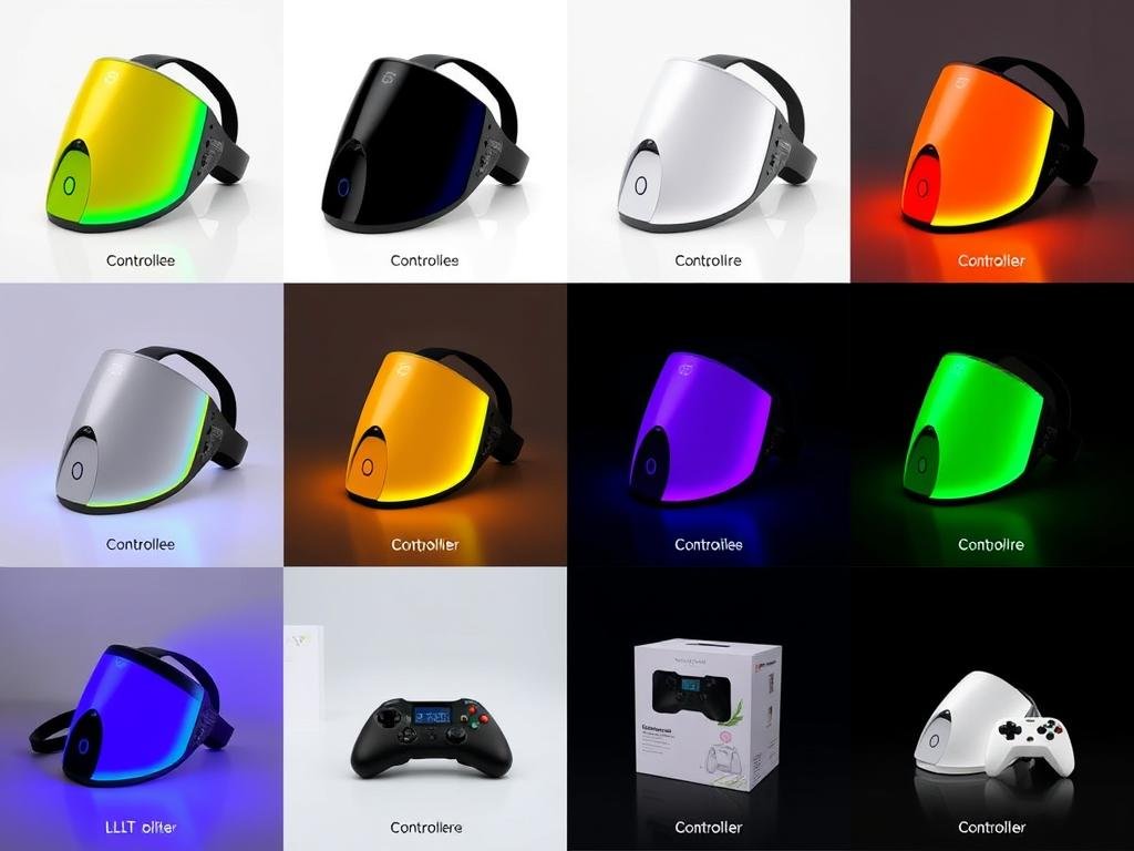 LLLT mask customization options showing different designs and branding LLLT mask customization options showing different designs and branding