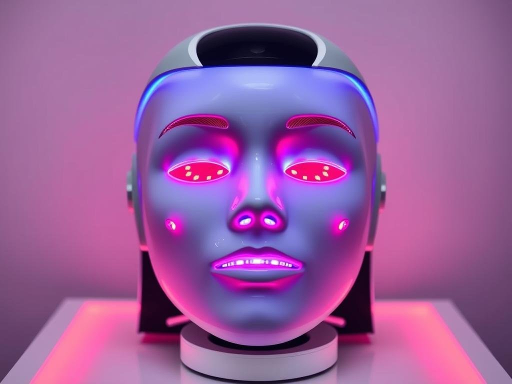 LLLT mask device for facial skin treatment