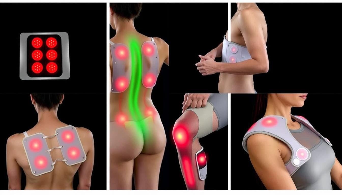 LLLT pads and wraps being used on different body areas
