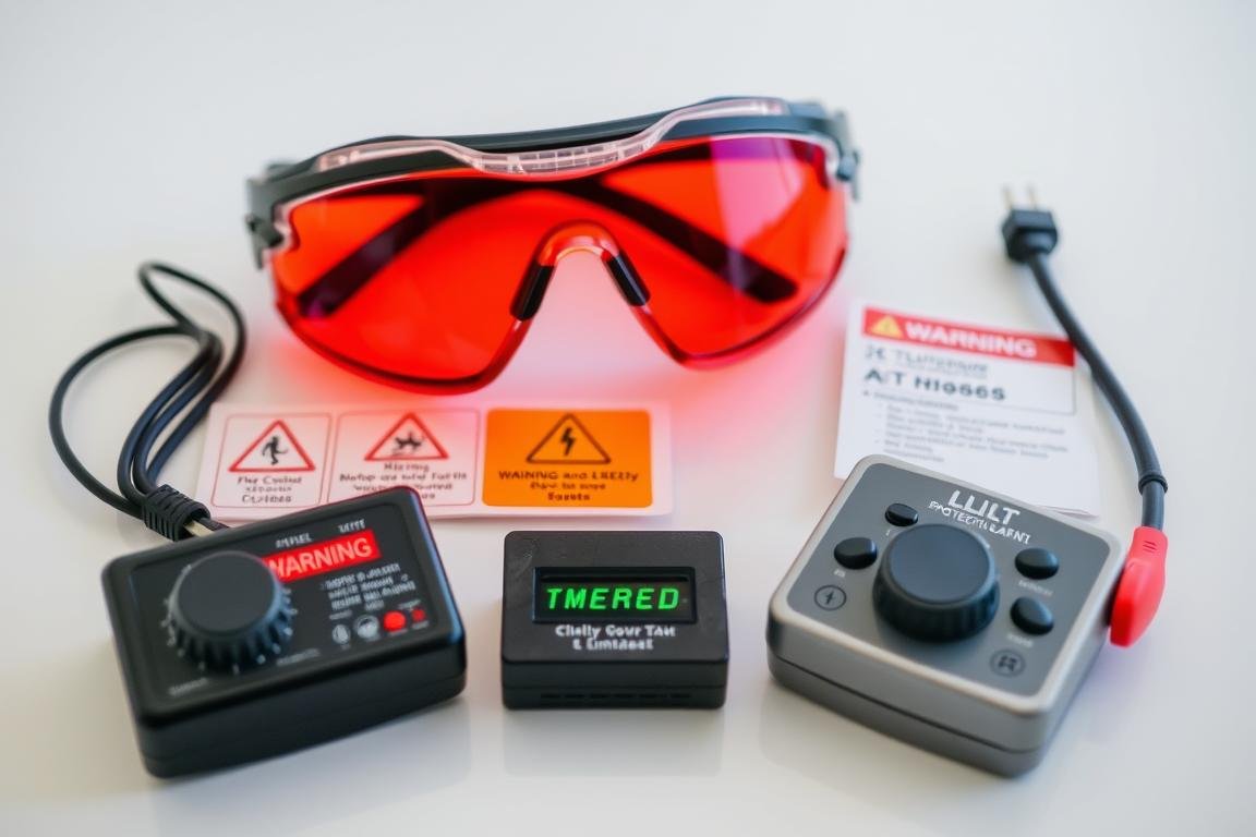 LLLT safety equipment including protective eyewear