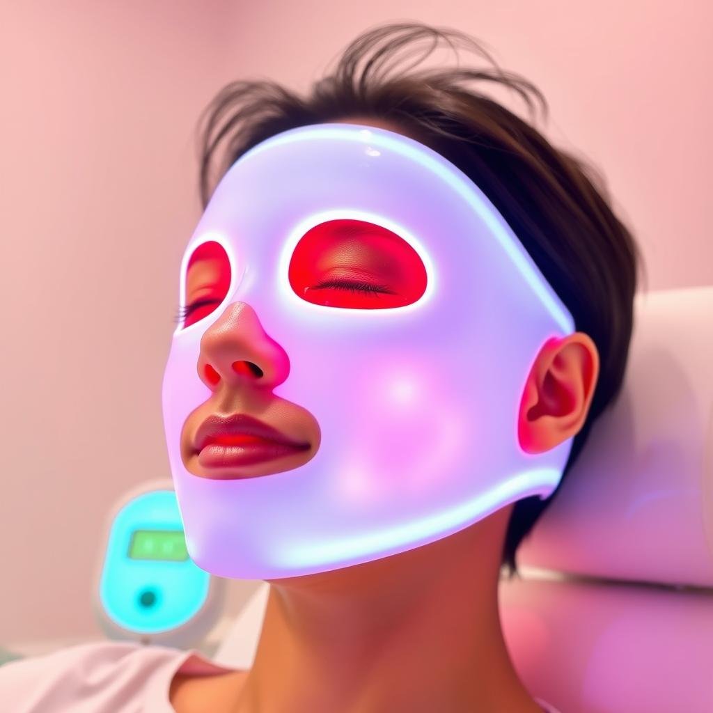 MAIKONG LLLT face mask showing Benefits of LLLT for facial recovery