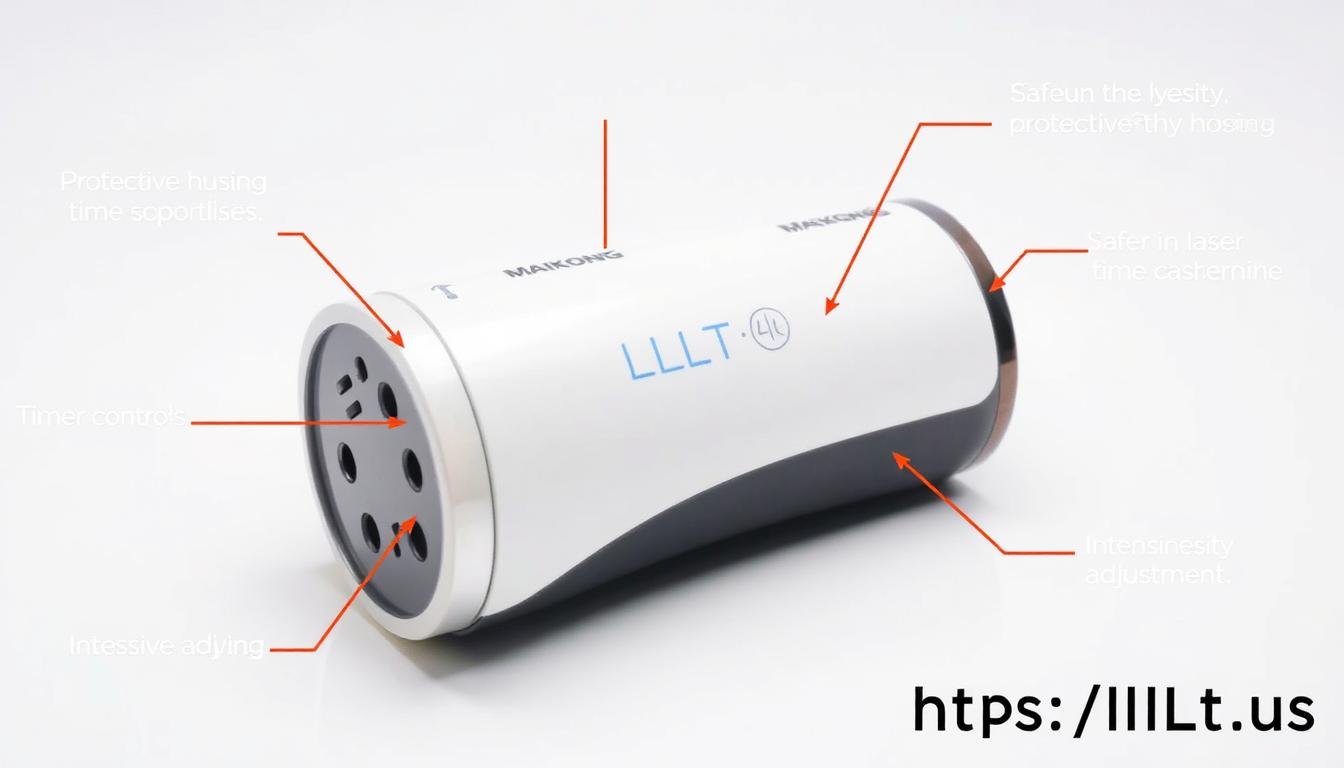 MAIKONG LLLT laser device with safety features highlighted