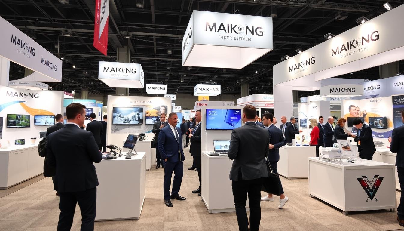MAIKONG distributor showcase event with product displays