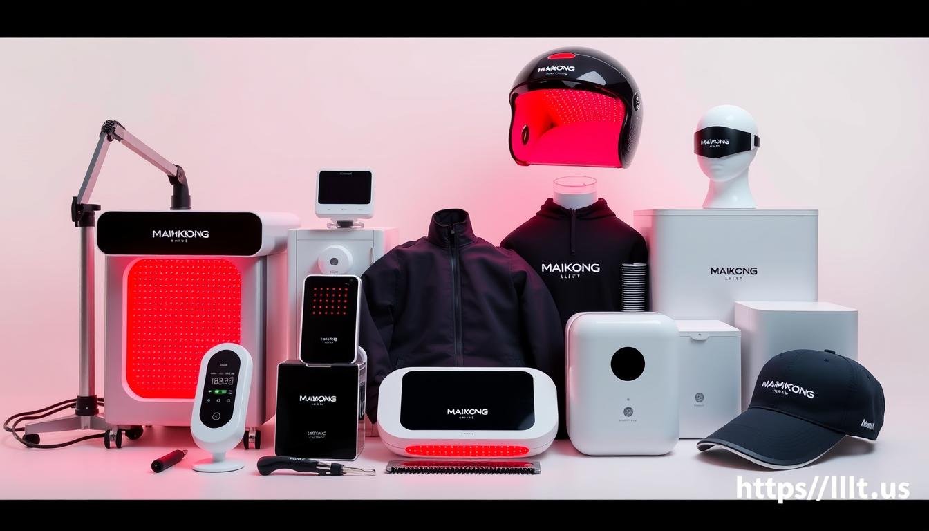 MAIKONG's flagship LLLT Device product lineup displayed together