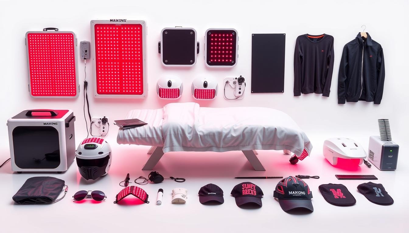 MAIKONG's full product line of red light therapy devices