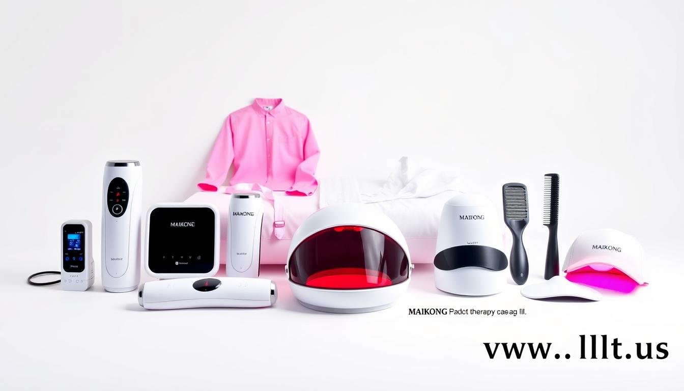 MAIKONG's range of LLLT devices showcasing different product categories