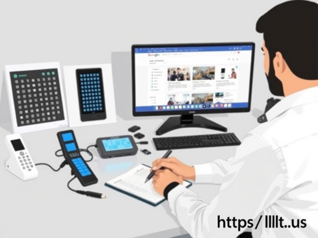 Person comparing different LLLT devices based on reviews