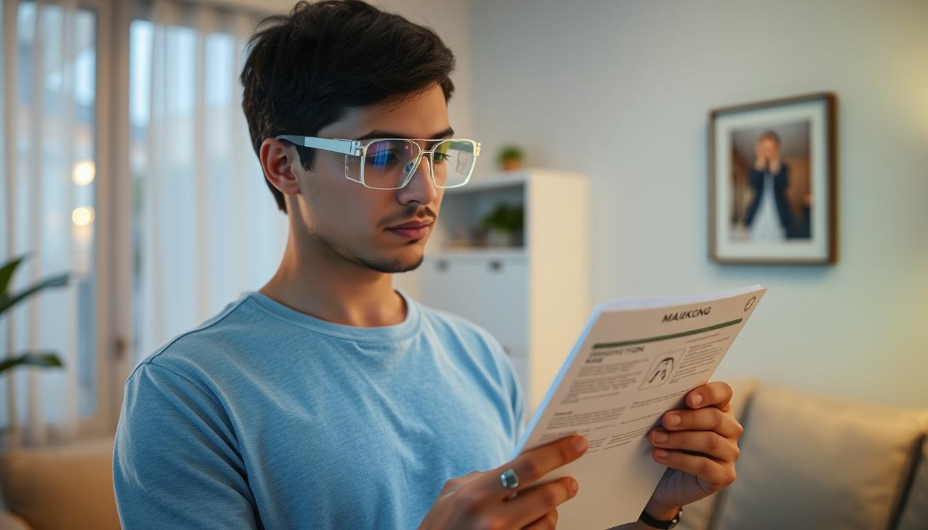 Person using a MAIKONG home LLLT laser device with safety precautions