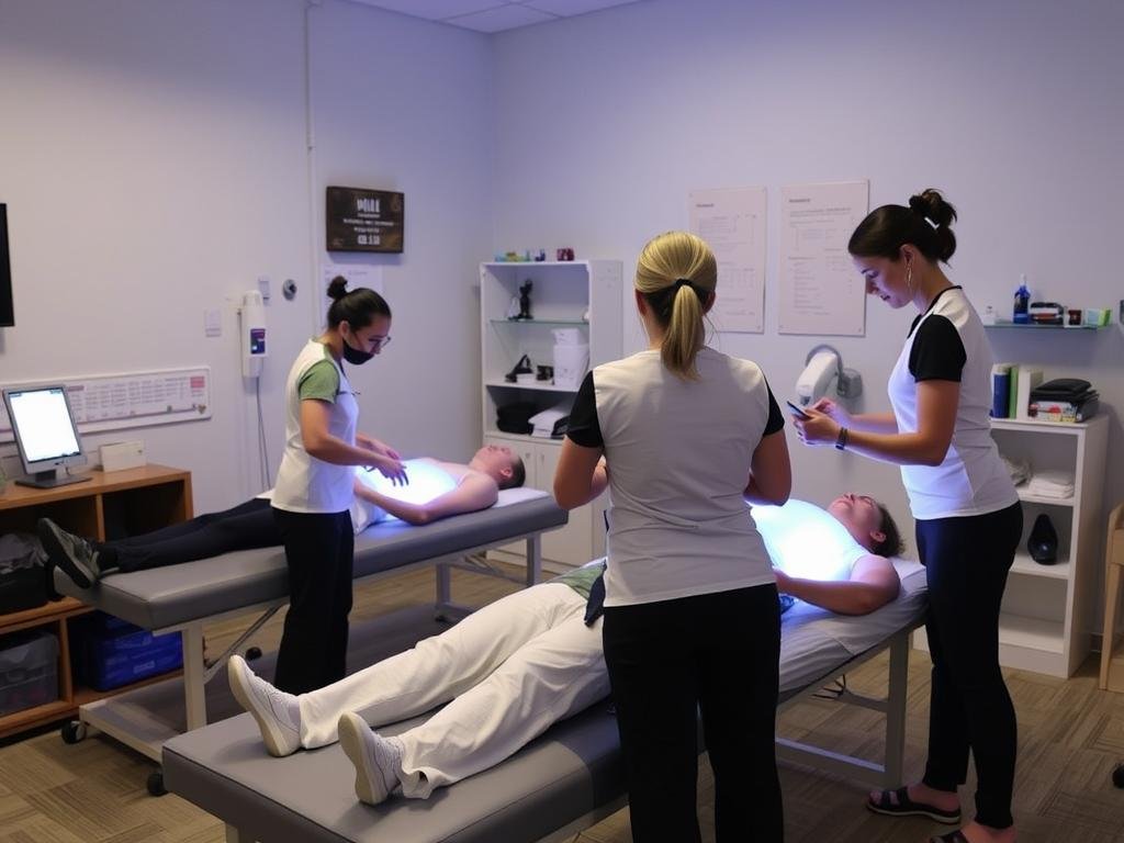 Physical therapy clinic using LLLT clothing