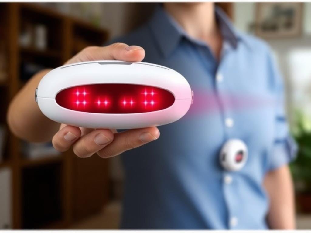 Portable LLLT Eye Device for home use