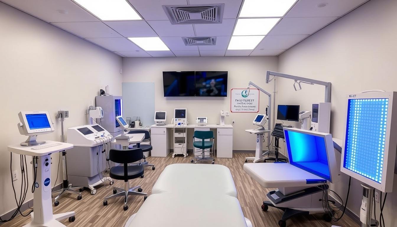 Professional LLLT clinic with various treatment devices Professional LLLT clinic with various treatment devices