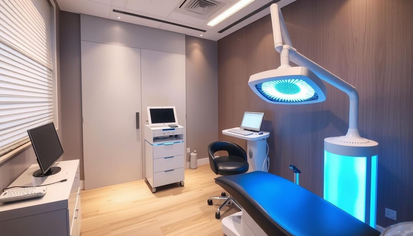 Professional clinic setup for LLLT Comb therapy