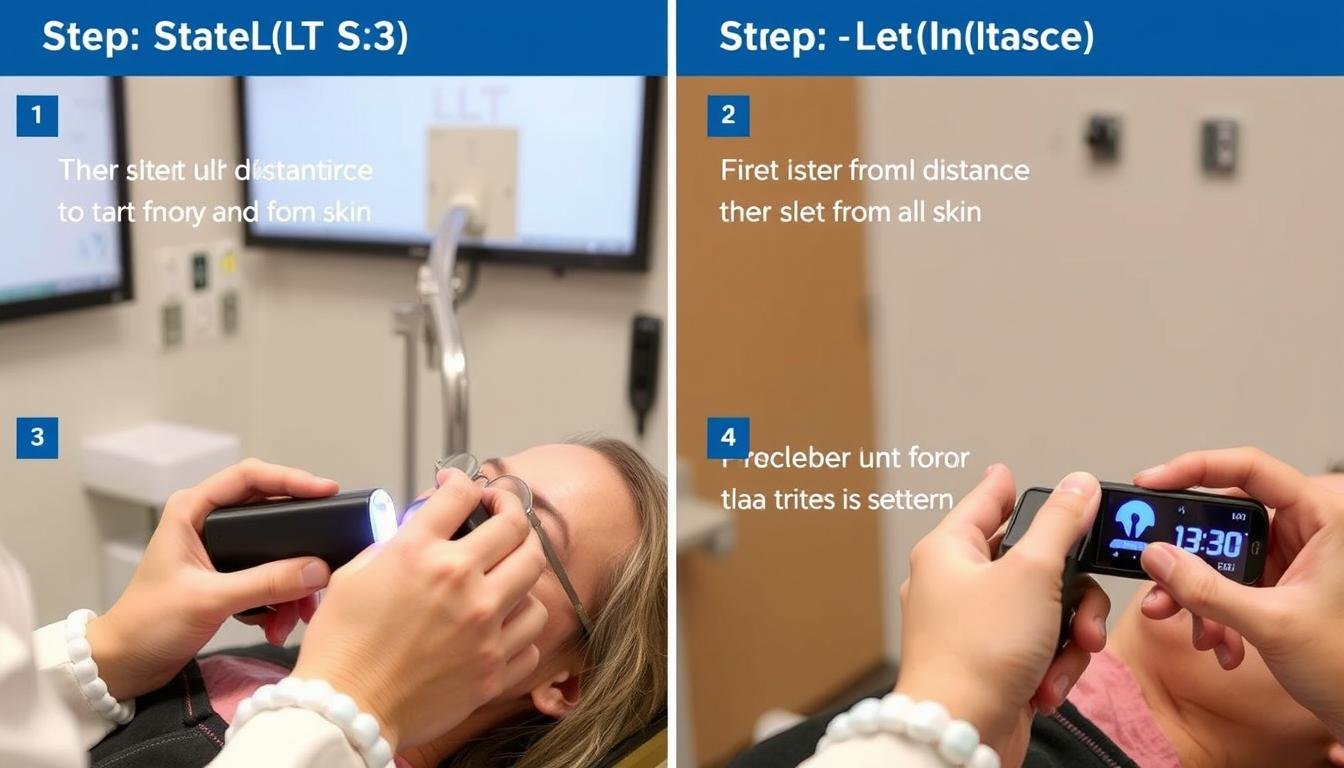Proper LLLT device usage demonstration