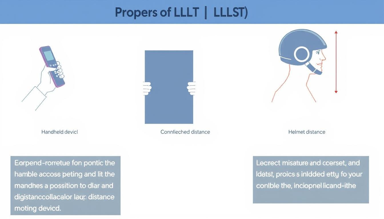 Proper LLLT device usage demonstration