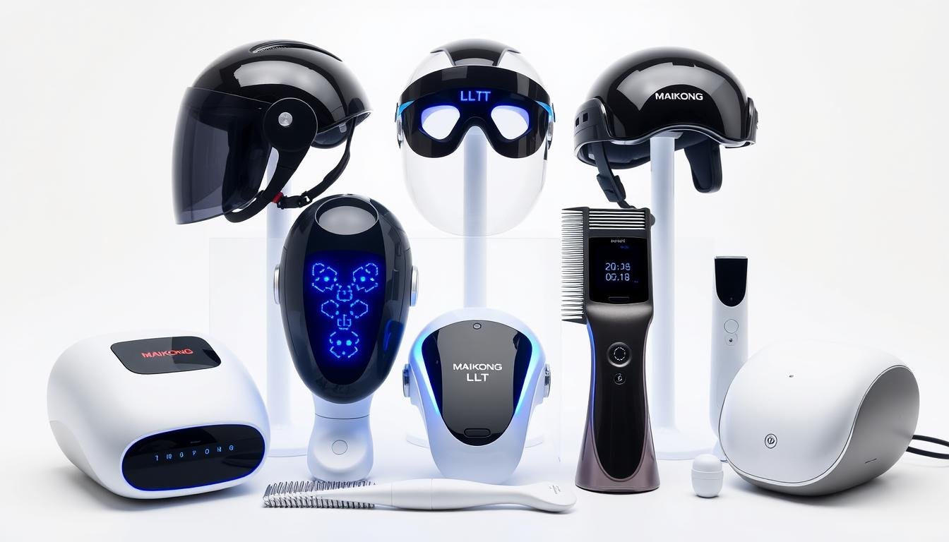 Range of MAIKONG LLLT devices displayed together