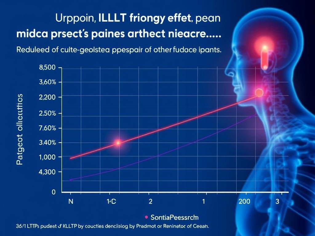 Scientific research graph showing LLLT effectiveness for pain reduction